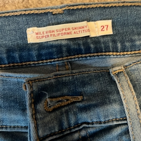 Levi women jeans mile high super skinny size 27 - Picture 2 of 4